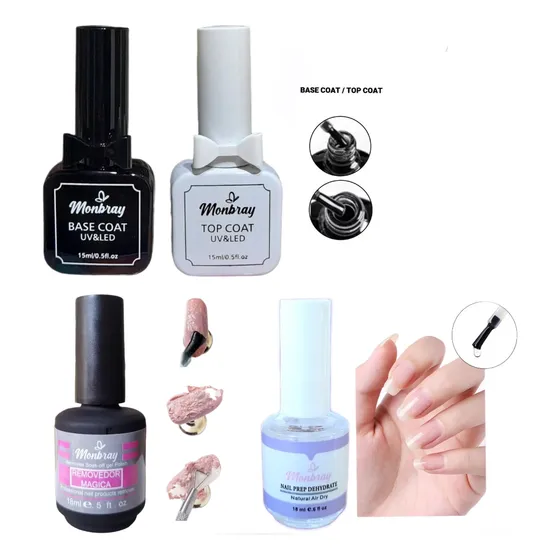 Base Coat Top Coat Finish Gel Esmalte Uñas Semipermanente 