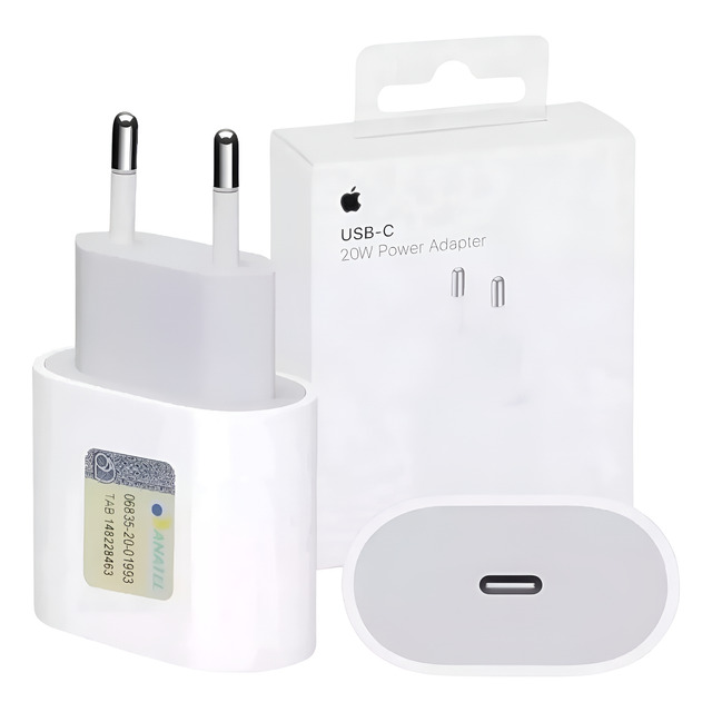 Carregador Fonte Apple iPad iPhone Turbo Usb-c 20w Original Carregador Fonte Apple iPad iPhone Turbo Usb-c 20w Original