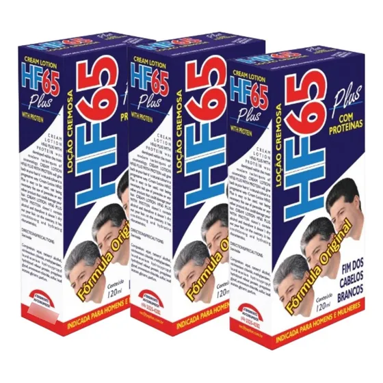 Kit 3 Loção Restauradora Hf65 Plus Unissex 120ml - Pepilon