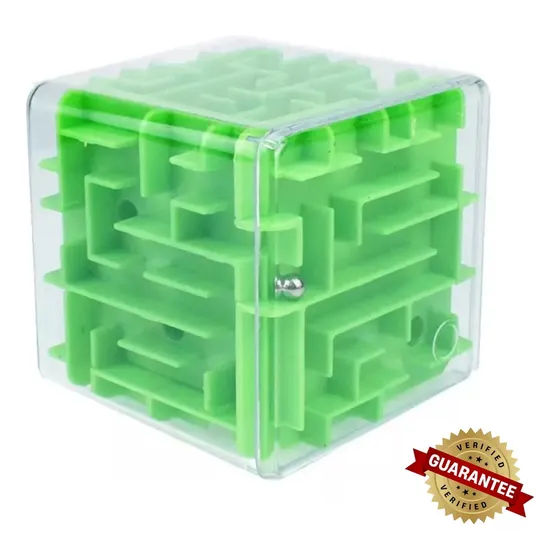 Juego Destreza Laberinto 3d Cubo Seis Caras Transparente