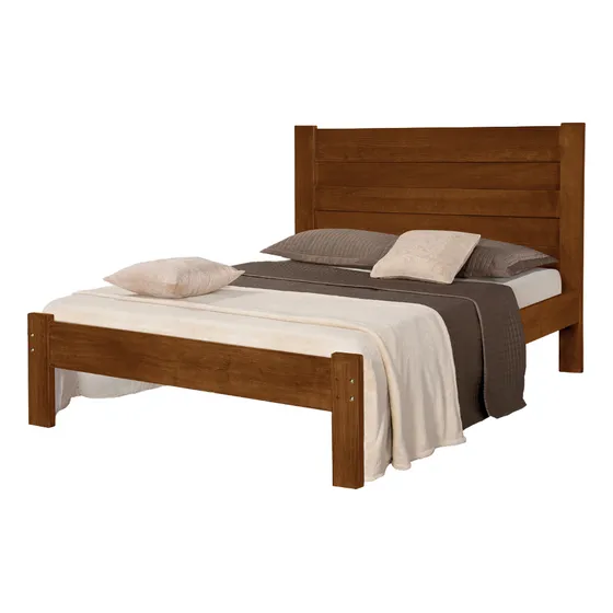 Cama Casal De Madeira Maciça Lara