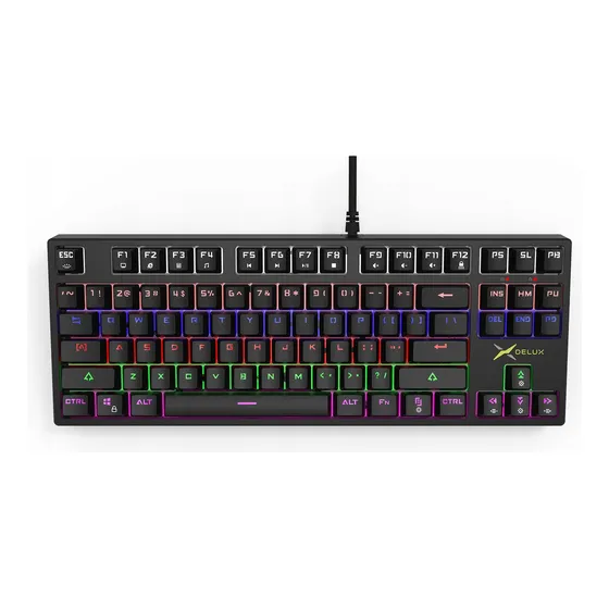 Teclado Mecánico Gamer Delux Km13um Rgb Switch Rojo
