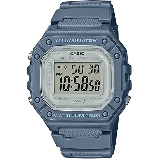 Reloj Casio W-218hc-2av Digital Vintage Azul Original
