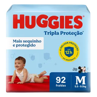 Fralda Disney Baby Tripla Proteção 92 Unidades M Huggies Fralda Disney Baby Tripla Proteção 92 Unidades M Huggies
