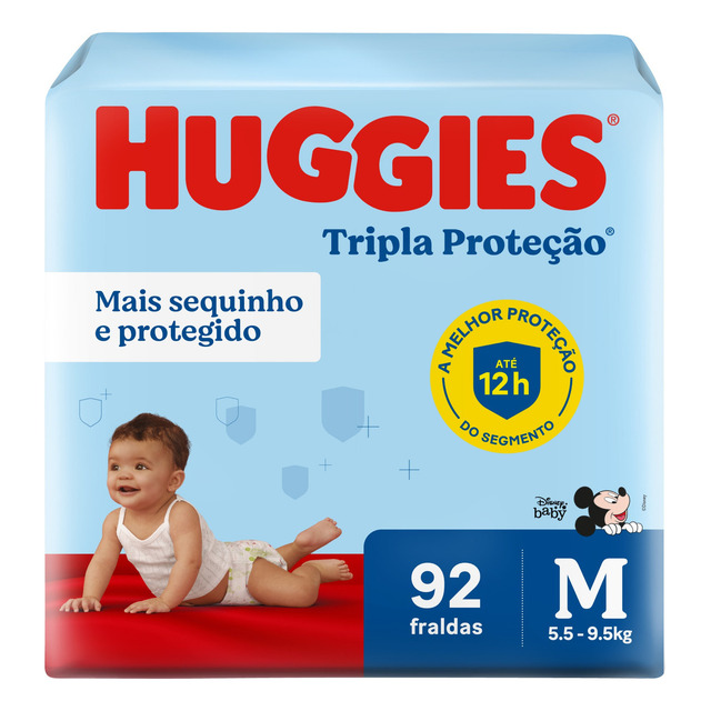 Fralda Disney Baby Tripla Proteção 92 Unidades M Huggies Fralda Disney Baby Tripla Proteção 92 Unidades M Huggies