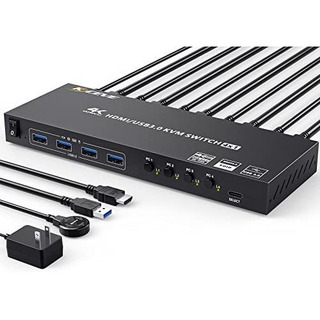 Conmutador Kvm Usb 3.0 Hdmi De 4 Puertos Compatible Con 4k @ Conmutador Kvm Usb 3.0 Hdmi De 4 Puertos Compatible Con 4k @