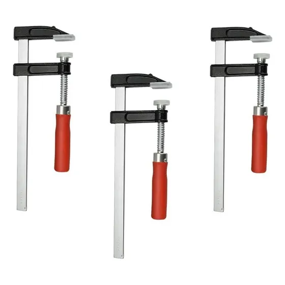 Pack X3 Prensa Sargento Tipo F Carpintería 200x50mm Abrazade