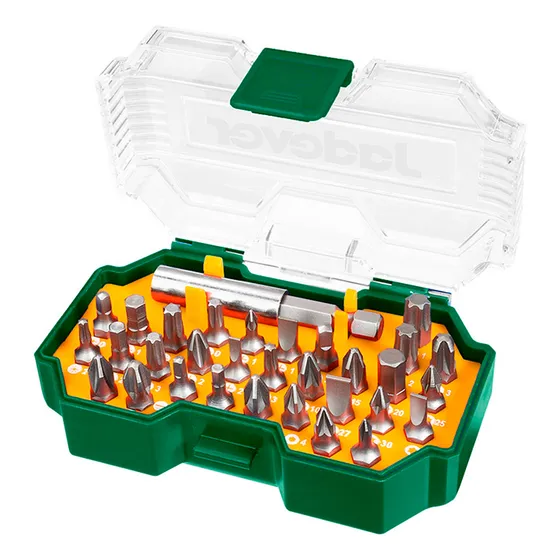 Kit De Puntas Para Atornillador Destornillador 31 Puntas + Soporte Jadever Jdbs3b32