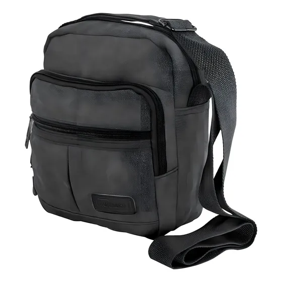 Morral Arye Canvas Arequita Bolsillos Calidad Superior Color Negro Diseño De La Tela Liso