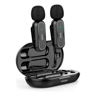 Microfone De Lapela Duplo Profissional Maxnova Mk07 Tipo C Preto Microfone De Lapela Duplo Profissional Maxnova Mk07 Tipo C Preto