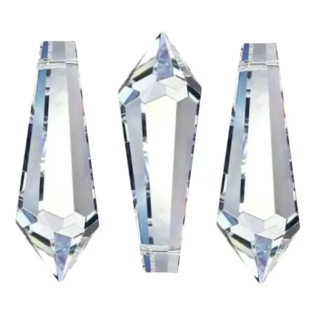 100 Ponteiras Pirulito Cristal Acrílico 32 Mm Lustres Bijoux