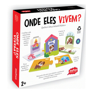 Jogo Brinquedo Infantil Educativo Zastras Onde Eles Vivem Jogo Brinquedo Infantil Educativo Zastras Onde Eles Vivem