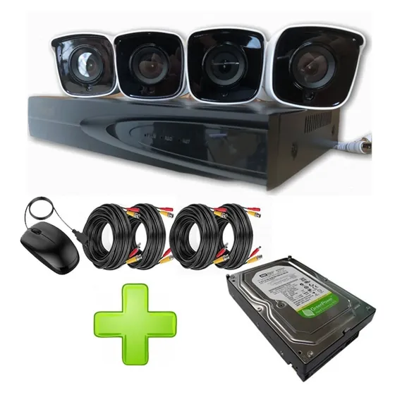 Kit 4 Cámaras + Dvr + Disco Duro 2 Mpx Purare Technologic