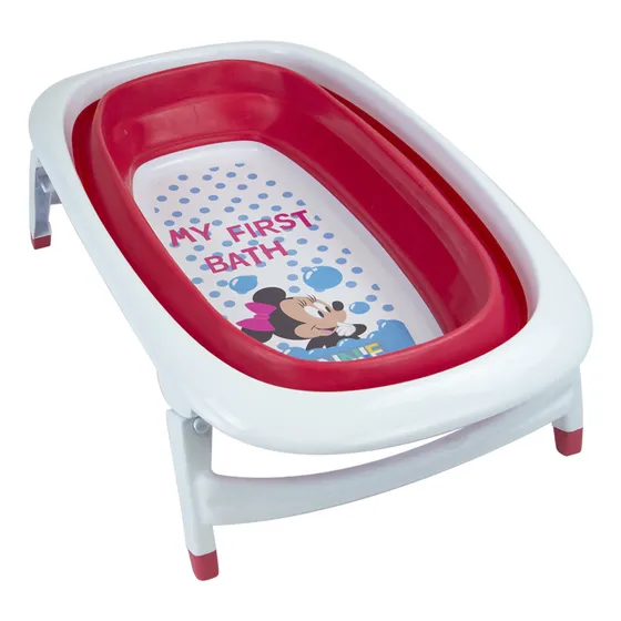Bañera Bañadera Plegable Antideslizante Bebe Disney Grande Color Rosa Minnie Mouse