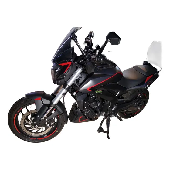 Kit De Calcos Bajaj Dominar Carenado + Llantas Color Rojo