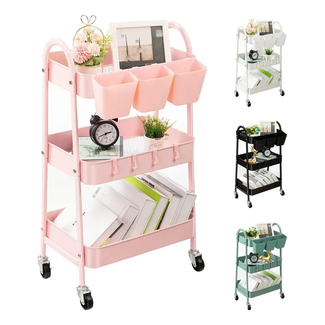 Carrito Auxiliar Para Estetica Organizador Multiuso 3niveles