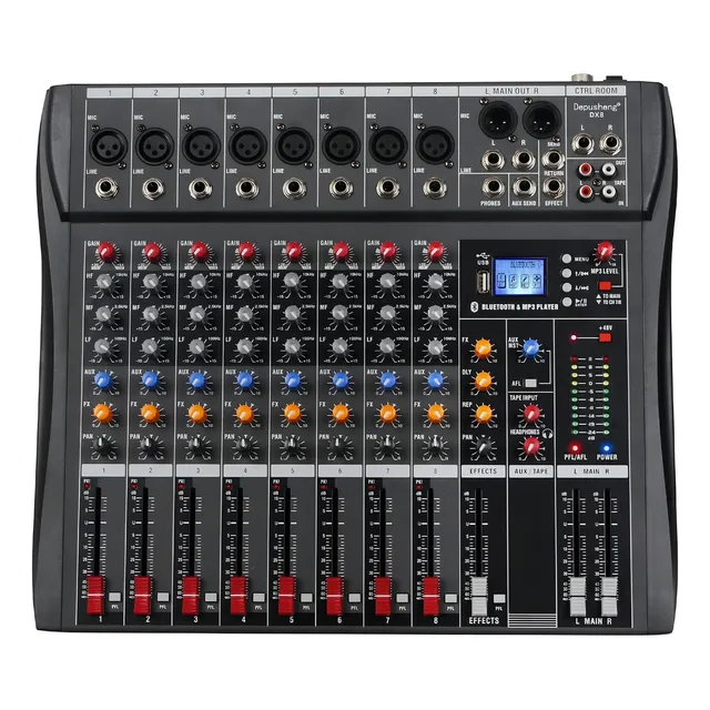 Depusheng Dx8 Mezcladora Mixer De 8 Canales Con Bluetooth