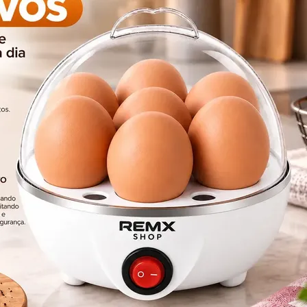 Cozedor De Ovos Panela Elétrica Cozinha A Vapor Automático Legumes Portátil Prático Rápido 7 Ovos Em 5min Desligamento Automático Branco - Remx Shop