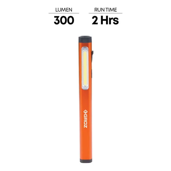 Linterna Lapiz Recargable 300 Lm 10 Hrs Marca Groz