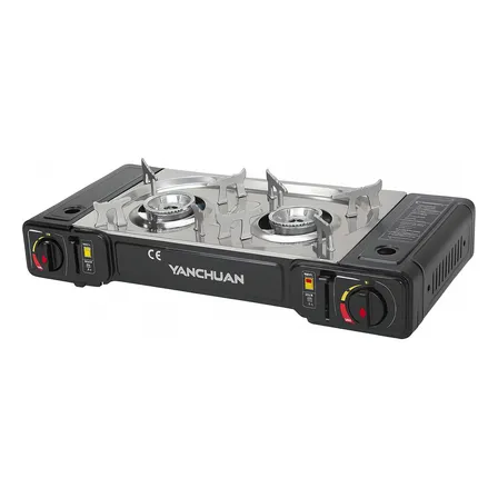 Cocina a Gas Portátil Doble Quemador Camping y Outdoor