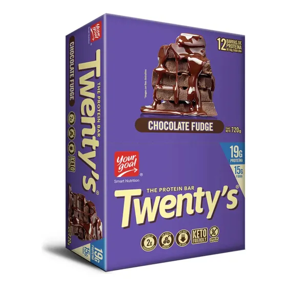 Barras De Proteina Yourgoal Twentys 4u Chocolate Fudge Chocolate Fudge