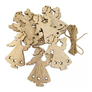 4 Paquete De 2-6 10x Rebanadas De Madera Navideñas Ángel 4 Paquete De 2-6 10x Rebanadas De Madera Navideñas Ángel