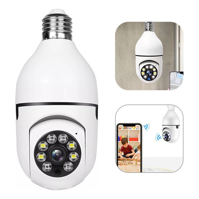 Camera Lampada Wifi Icsee Giratoria 360 Full Hd Noturna Camera Lampada Wifi Icsee Giratoria 360 Full Hd Noturna