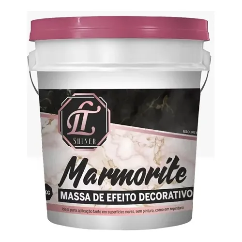 Massa Efeito Mármore Realista Lt Shiner Marmorite 1kg Branco