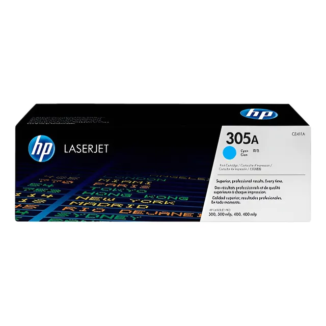 Toner Hp 305a Original Laserjet Color Cian Ce411a