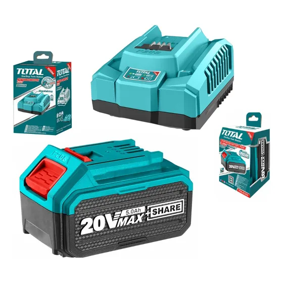 Kit Bateria De Litio 20v 5a P20s Y Cargador Rapido 4a Total
