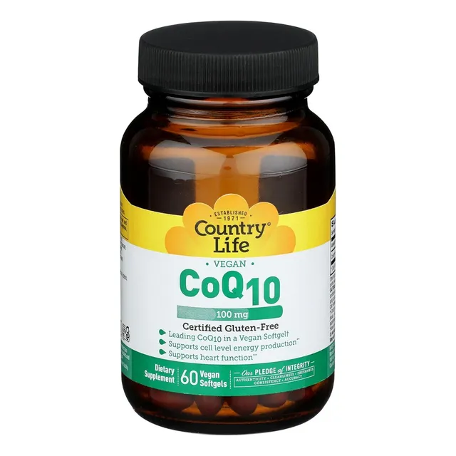 Coq10 100 Mg Country Life 60 Cápulas Blandas Sin Sabor