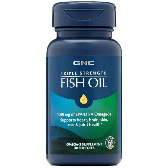 Aceite De Pescado Triple Fuerza Gnc 30 Cápsulas Blandas