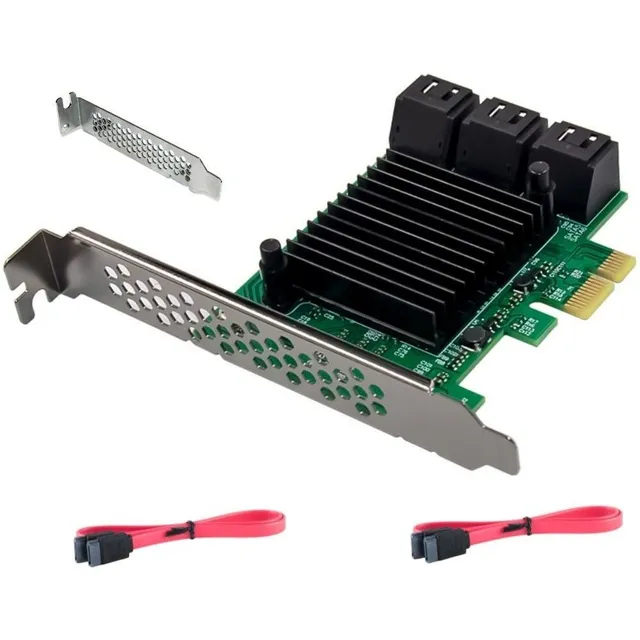 Placa PCIE a 6 discos SATA 6 Gbps permite agregar hasta 6 discos a la PC AMITOSAI MTS-PCIE6SATA9215