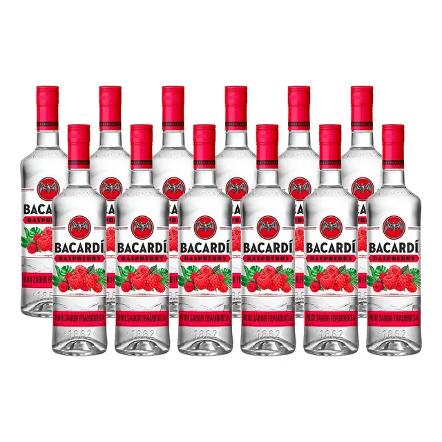 Caja De 12 Ron Bacardi Razz 750 Ml