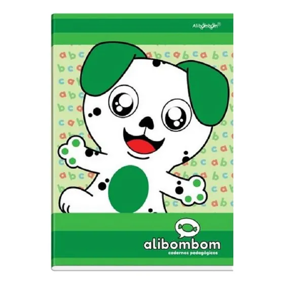 Kit 3 Caderno Brochurão Capa Dura C/pauta Alibombom 80 Fls
