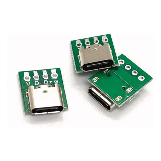 Placa Adaptador Usb 3.1 Tipo C Hembra A Pcb Dip Pack 4unids