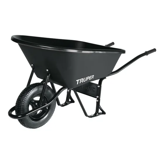 Carretilla Bandeja Plastica Completa 120 Lts Truper Cat-60pl