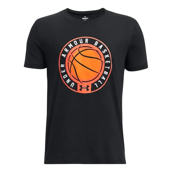 Remera Para Niños Cuello Redondo Color Negro Under Armour