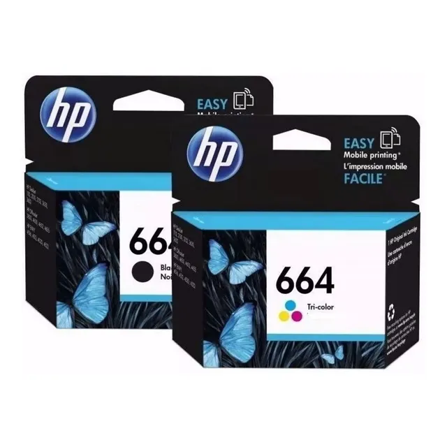 Combo 2 Cartucho Tinta Hp 664 1color F6v28al 1 Negro F6v29al