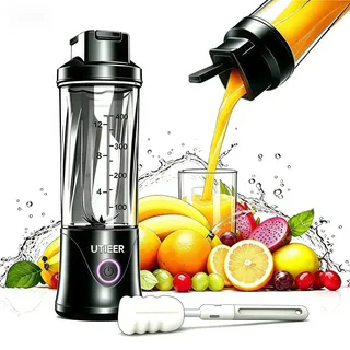 Liquidificador Portátil Utieer De 450 Ml Para Smoothies, Suc Preto 5v