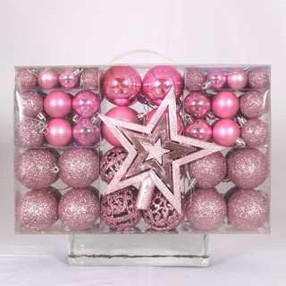 Paquete De Esferas De Decoración Navideña Con Forma De Estre Color Rosa Paquete De Esferas De Decoración Navideña Con Forma De Estre Color Rosa