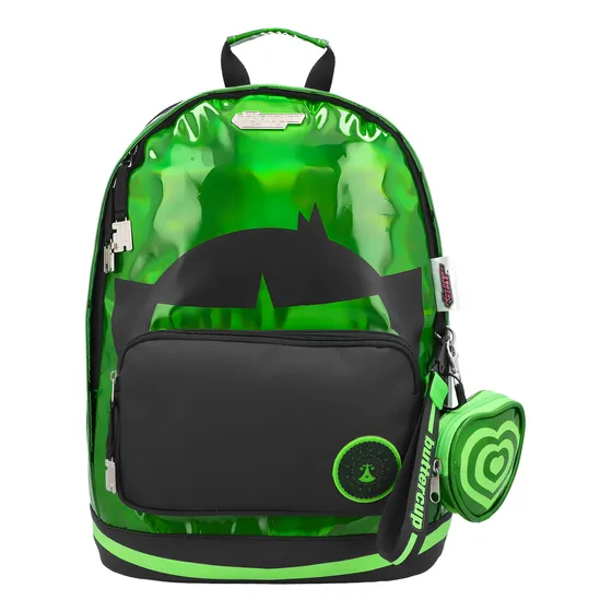 Mochila Chicas Super Poderosas Burbuja, Bellota Y Bombon Color Verde Diseño De La Tela Lisa