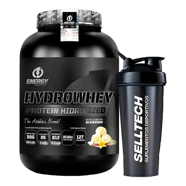 Proteína Energy Nutrition Hidrolizada 1kg Vainillla + Shaker