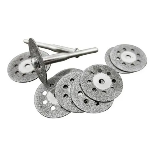 Muelas De Corte De Diamante 10pcs 22mm Discos Dremel Mandril