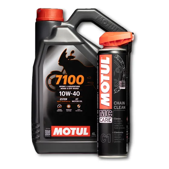 Aceite Motul 7100 10w40 4t Sintético Moto 4 Litros+ Motul C1