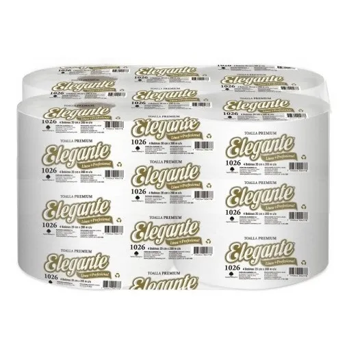 Toalla De Papel Elegante Bobina 200m X4 Rollos - cod 1026