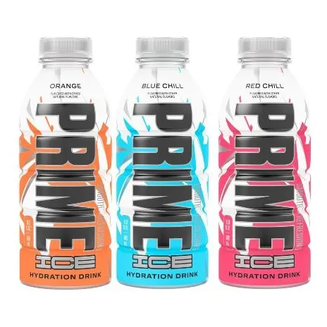3-pack Bebida Hidratante Prime Ice Blue, Orange, Red Chill