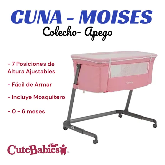 Cuna Colecho Apego Cute Babies - Ideal 0-6 Meses