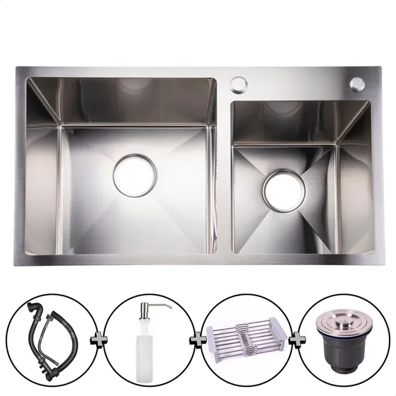Cuba Square Aço Inox Luxo Duo Escovada