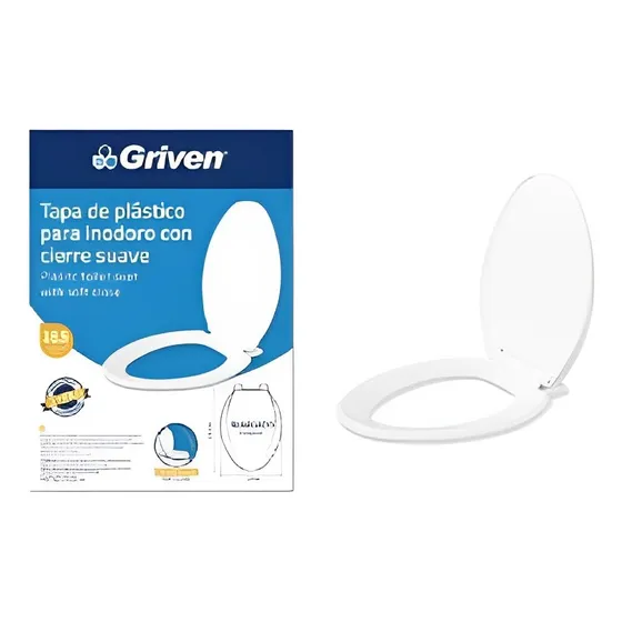 Tapa De Plástico Para Inodoro Con Cierre Suave - Griven